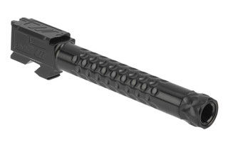 Zev Technologies Glock 17 Optimized Match Threaded Barrel Gen 4 features a black DLC finish